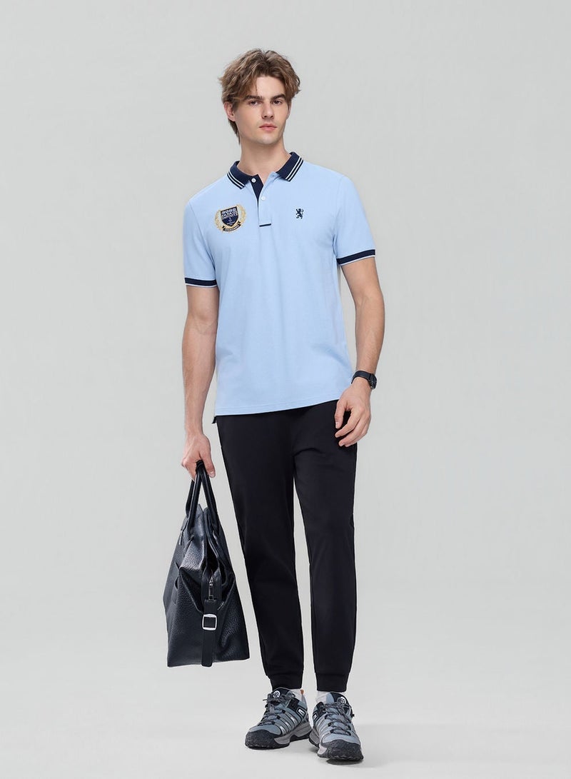 GIORDANO Men's Cotton Slim Fit Polo with Embroidery - Image 2