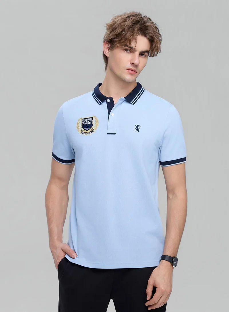 Men's Cotton Slim Fit Polo with Embroidery