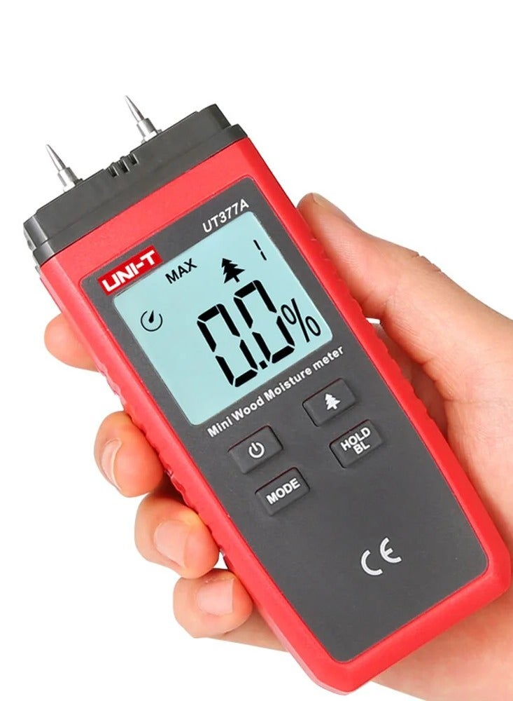 UNI-T Hygrometer UT377A Digital Wood Moisture Meter Hygrometer Humidity Gauge Tester for Paper Plywood Wooden Materials LCD Display - Image 2