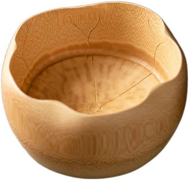 zaoalife Wood Serving Bowl Lotus Flower Shape Bowls Wood Salad Bowls Small Snacks Serving Bowls Sauce Bowl Dipping Bowlfor Appetizers Nuts Candy  - Image 1