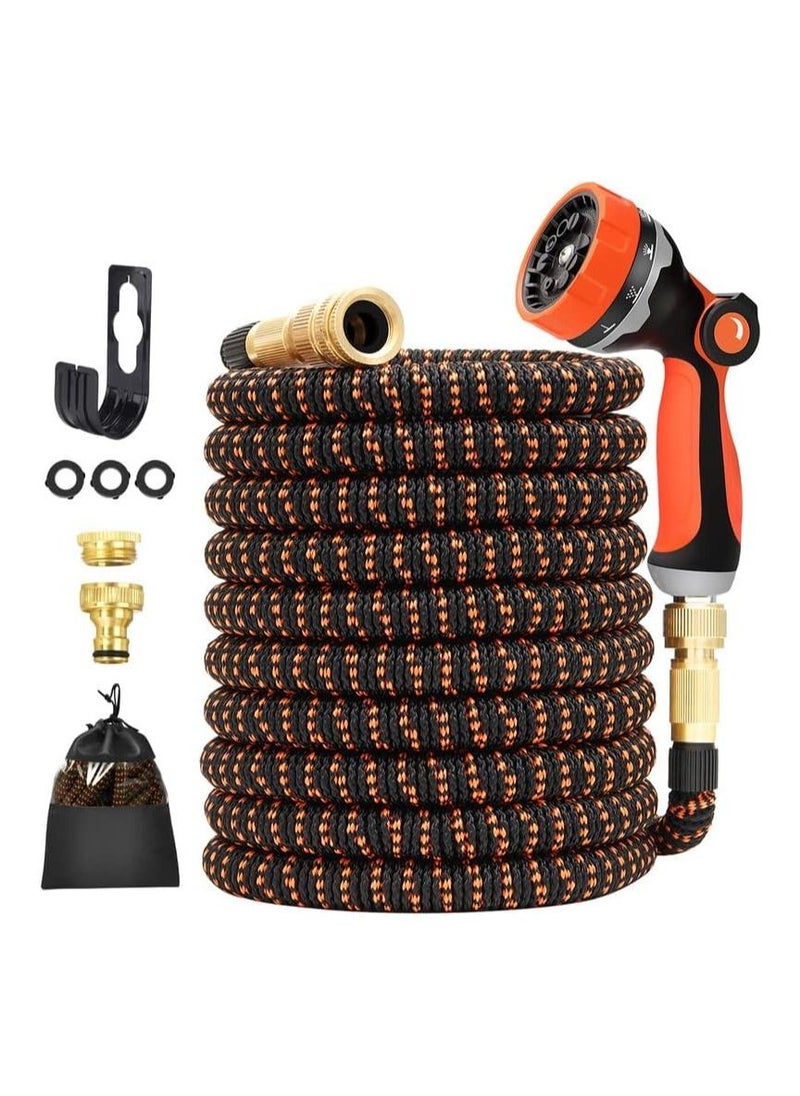 Generic - 100ft Expandable Garden Hose U ULTTY Lightweight Leakproof Water Hose with 10 Function Nozzle No-Kink with 3/4 inch Brass Fittings 2500D Durable Outdoor Yard Hose for Garden Car Wash Pet Bathing - Image 1