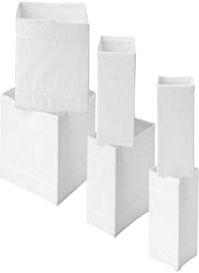 Ikea IKEA SKUBB Box, Set of 6, organise Socks, Belts and Jewellery in Your Wardrobe or Chest of Drawers [White] 