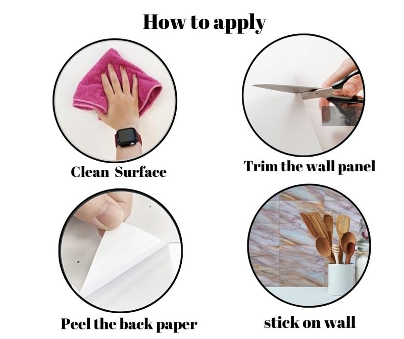 RosaStella PE Foam Wall Stickers Self Adhesive DIY Wall Decor (30 x 60 cm) Pack of (10, TS-XBM-04) - Image 3