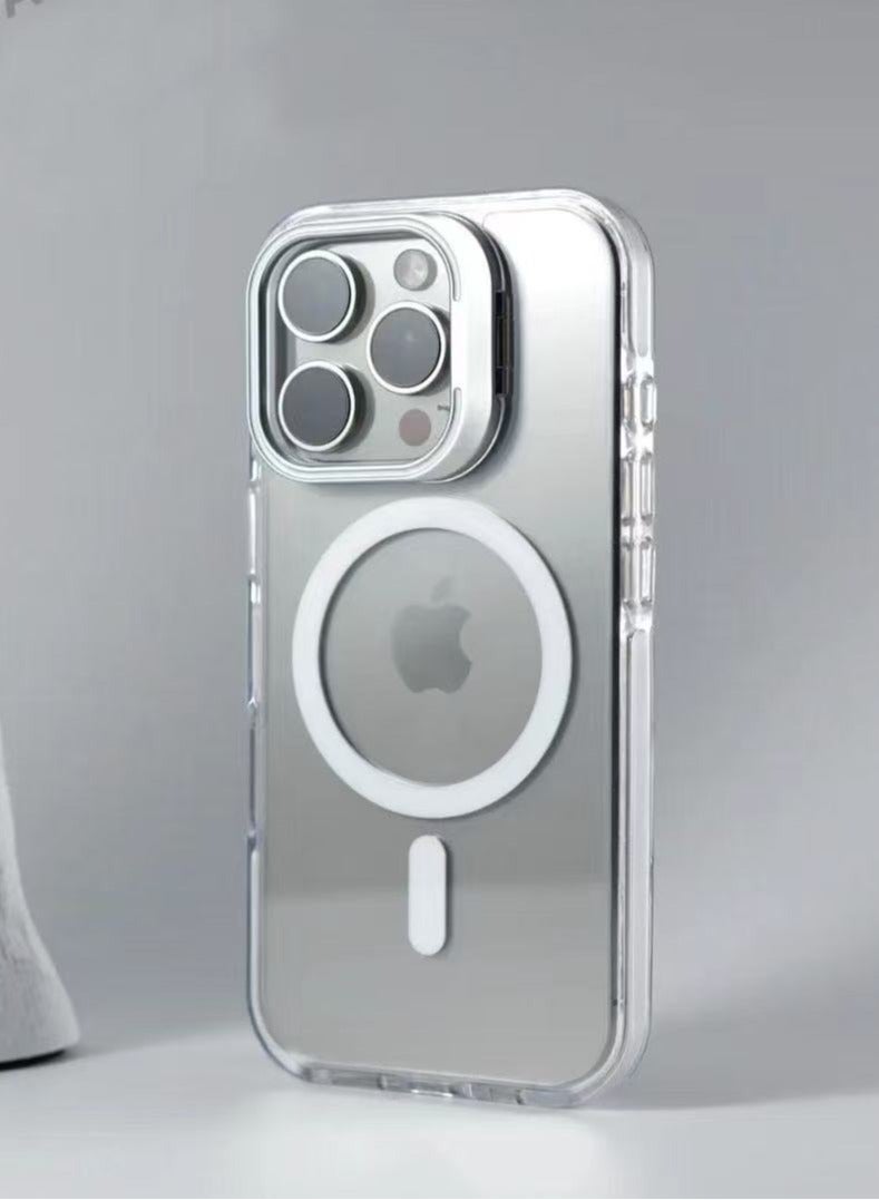 حافظة Apple iPhone 16 Pro Max بدعم الشحن اللاسلكي، وقاعدة العدسة، وحماية من الصدمات، وقاعدة الجذب المغناطيسي - Image 4