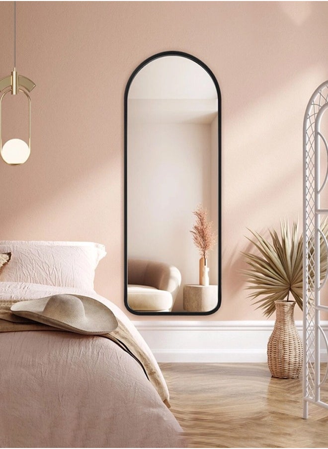 Taimi - Simple Elegant Mirror With Sturdy Holder Glass Black 30x158cm - Image 1