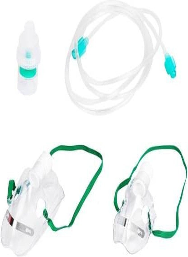 Control D Adult, Child Masks Kit with Air Tube, Medicine Chamber & Masks Nebulizer (Transparent, Blue) - Image 1
