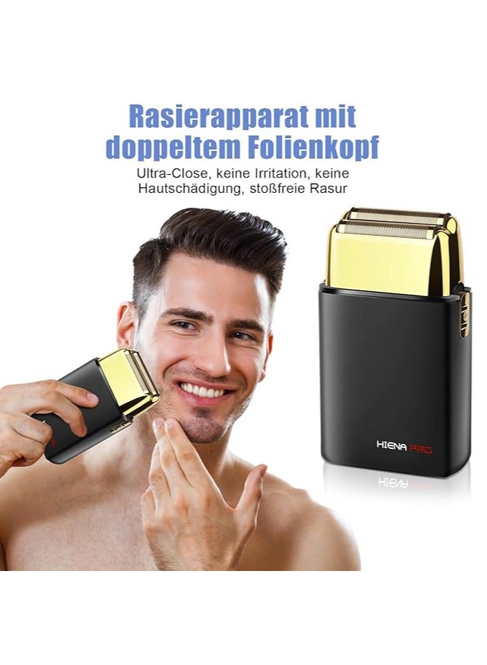 HIENA Floating double knife double net detachable wash head electric shaver hair clipper portable long life shaver - Image 4