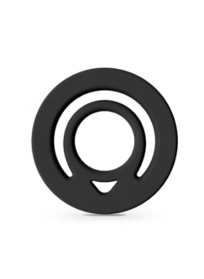 Dual-Sided Magnetic Silicone Phone Grip & Holder, Secure & Comfortable Ring Grip for MagSafe-Compatible (Black)  - Image 1