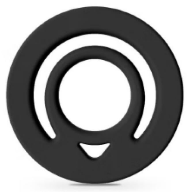 Dual-Sided Magnetic Silicone Phone Grip & Holder, Secure & Comfortable Ring Grip for MagSafe-Compatible (Black) - Image 1