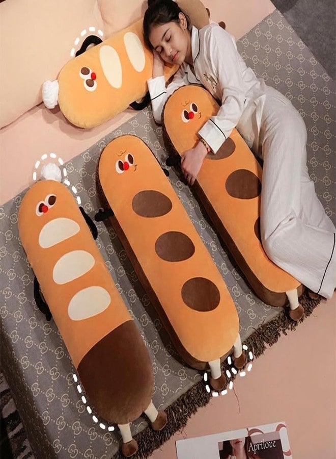 TechMax Solution Cuddly Baguette White Dot Pattern Soft Body Pillow Extra Squishy Bread Plushie - Image 5