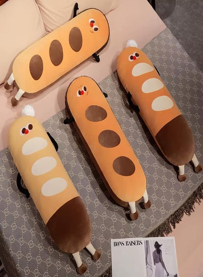 TechMax Solution Cuddly Baguette White Dot Pattern Soft Body Pillow Extra Squishy Bread Plushie - Image 3