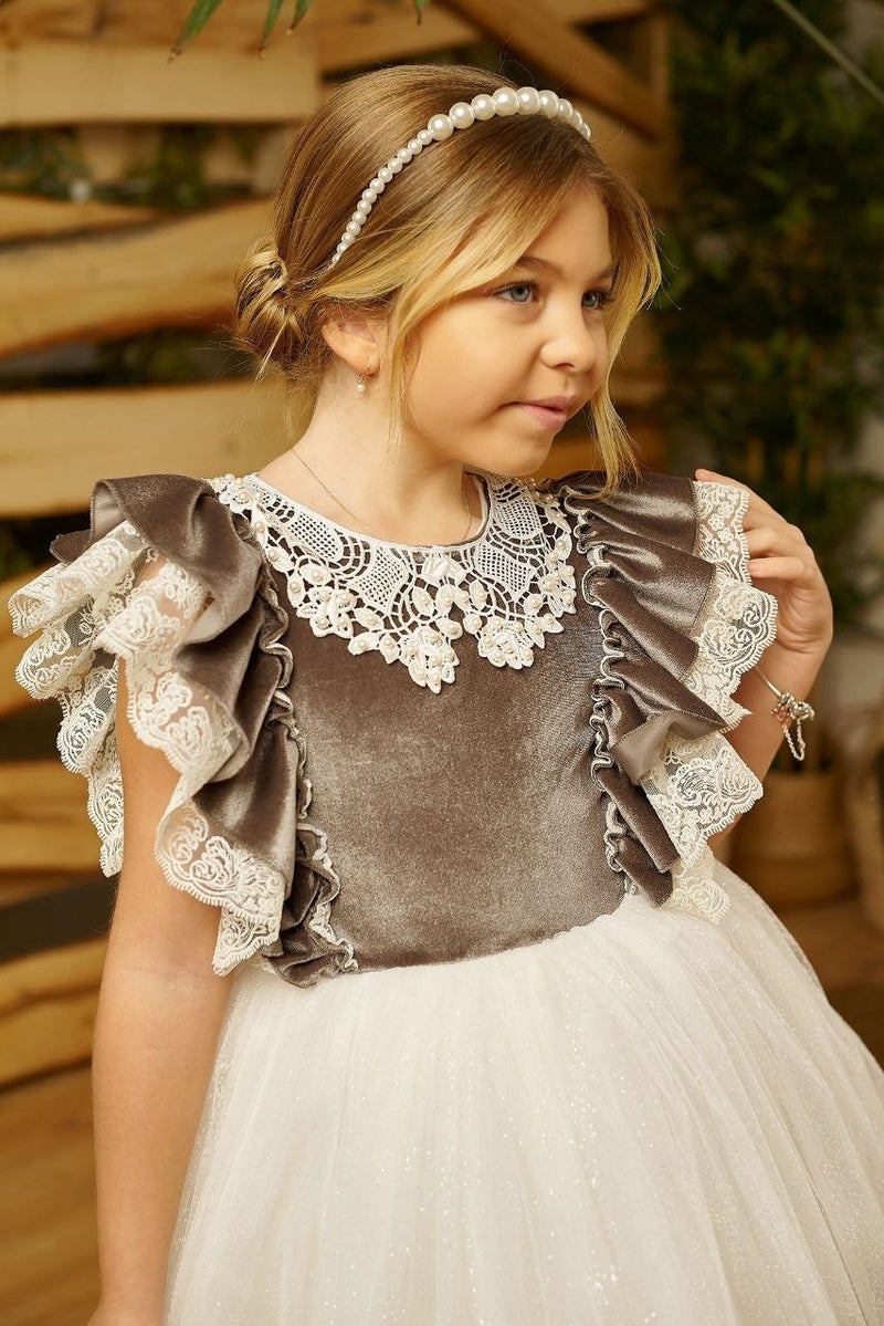 HC Kids Wear Velvet and Tulle Dress  - Image 1