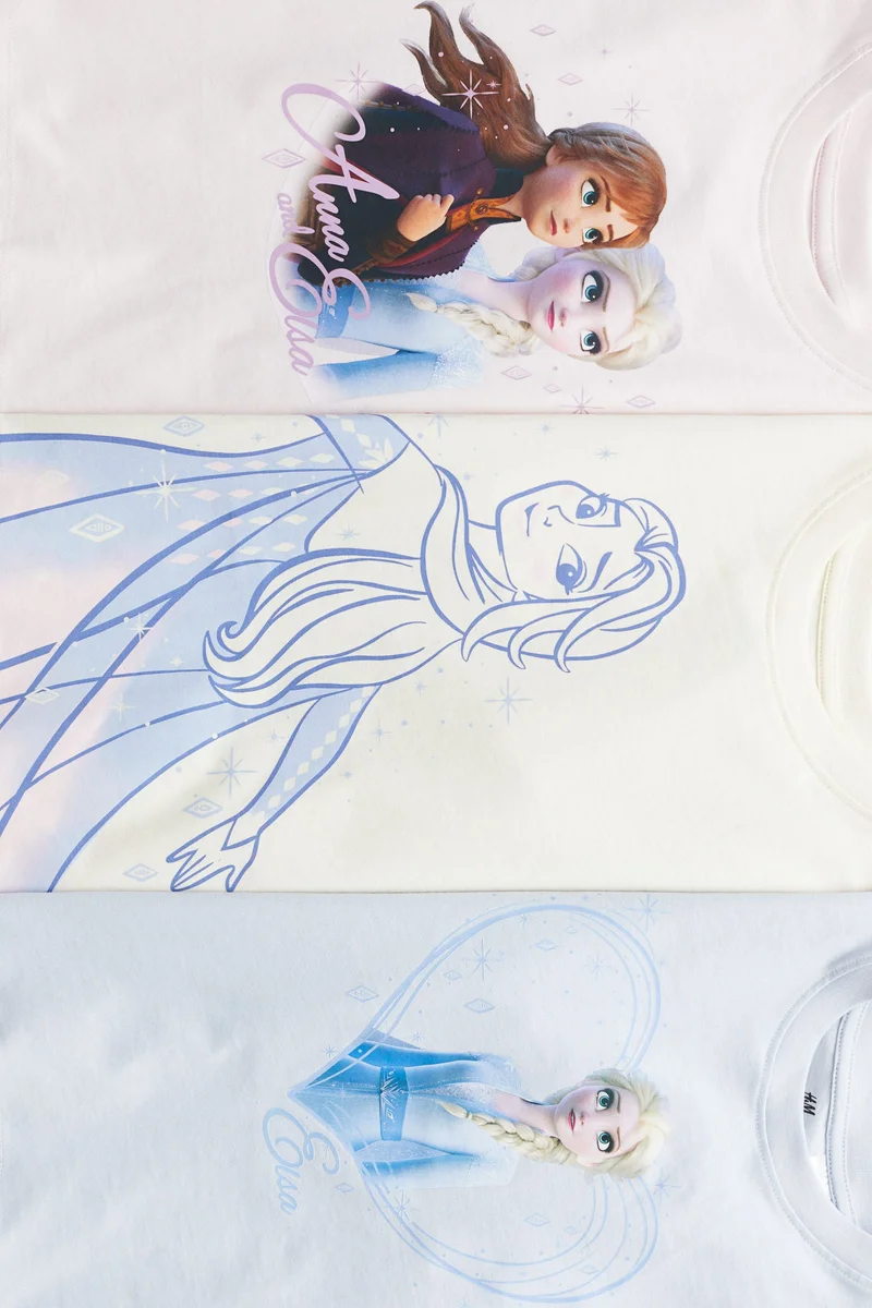 اتش اند ام بلوزة جيرسيه مزينة بطبعة - عبوة من 3 قطع