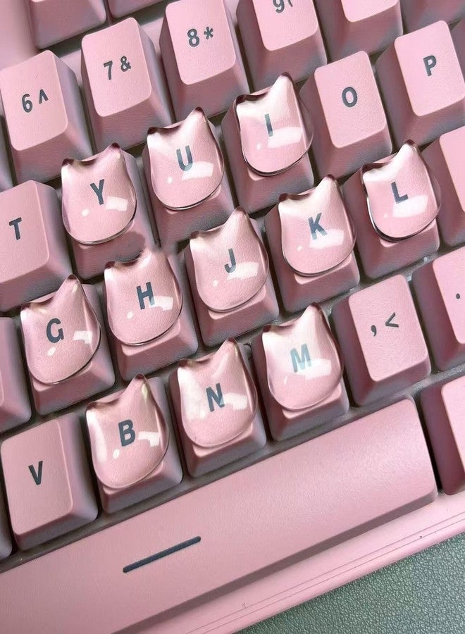 MayeBridge Cat Raised Keyboard Stickers for Long Nails,Resin Kitten Comfortable Typing Keyboard Covers for Typing and Gaming Using on Laptop Desktop,Kitty Keycap Riser for Nail Art Protective (Cat Paw A) - Image 1