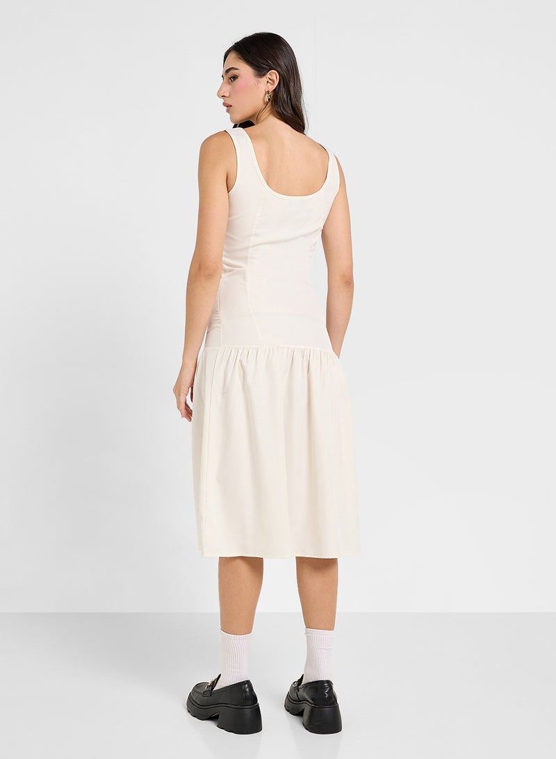 جينجر فستان ميدي بخصر منسدل - Image 2