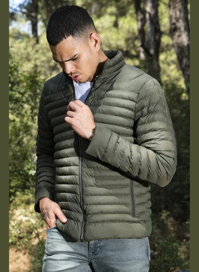 Buratti Water Repellent Slim Fit Pocket Stand Collar Puffer Men's Coat 649010