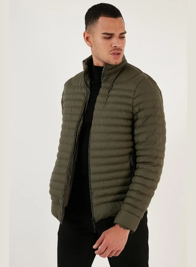 Buratti  Buratti Water Repellent Slim Fit Pocket Stand Collar Puffer Men's Coat 649010 for Men | Best Price UAE