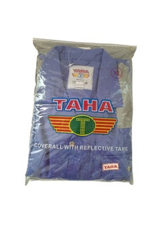 TAHA Twill Fabric Reflective Petrol Blue Coverall - Durable Protective Workwear for Industrial Use, Construction & Hazardous Environments | Size-M  - Image 1