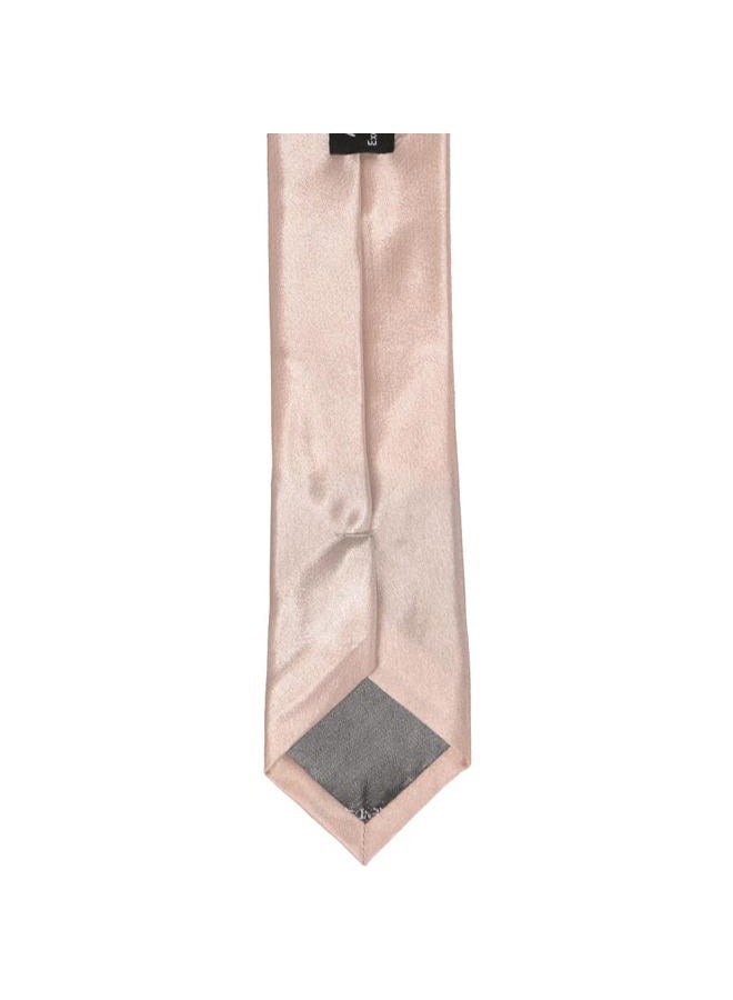 tiemart Skinny Solid Color Necktie, 2" Width, Blush Pink, One size - Image 4