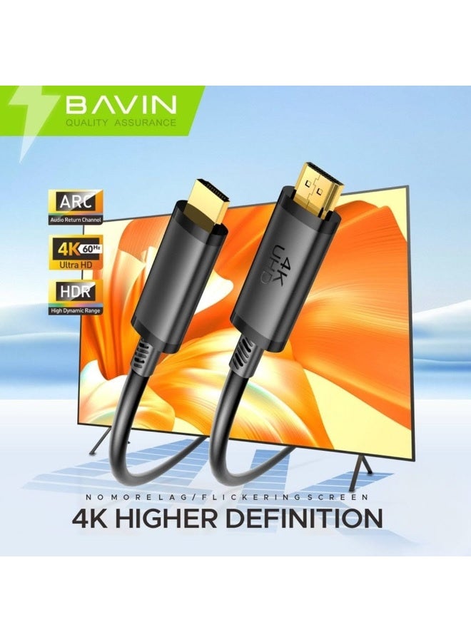 Bavin 4K High Speed ​​HDMI Cable with 3D Support for Xiaomi Mi Box/PS5 3m - Image 5