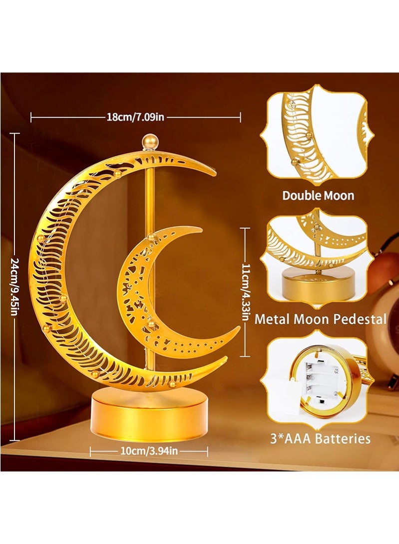 Topyich Ramadan Lights,Ramadan Decorations Lights Table Lamp, Moon Lamp, Night Lights for Home Decor, Living Room,Office, Holiday - Image 2
