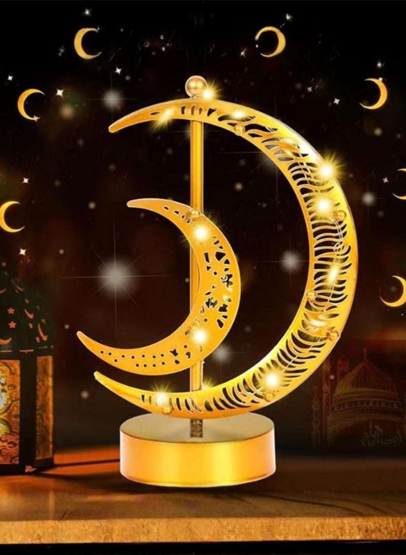 Topyich Ramadan Lights,Ramadan Decorations Lights Table Lamp, Moon Lamp, Night Lights for Home Decor, Living Room,Office, Holiday - Image 1