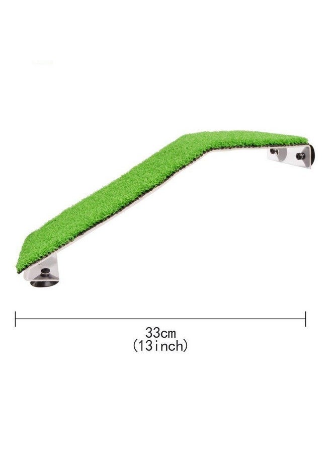 سايم منصة حمام سباحة للسلاحف من سايم مصنوعة من الأكريليك مع شرفة استراحة من العشب الصناعي للسلاحف المائية والضفادع والسمندل والسلمندر والسمندل المائي - مقاس متوسط - Image 3