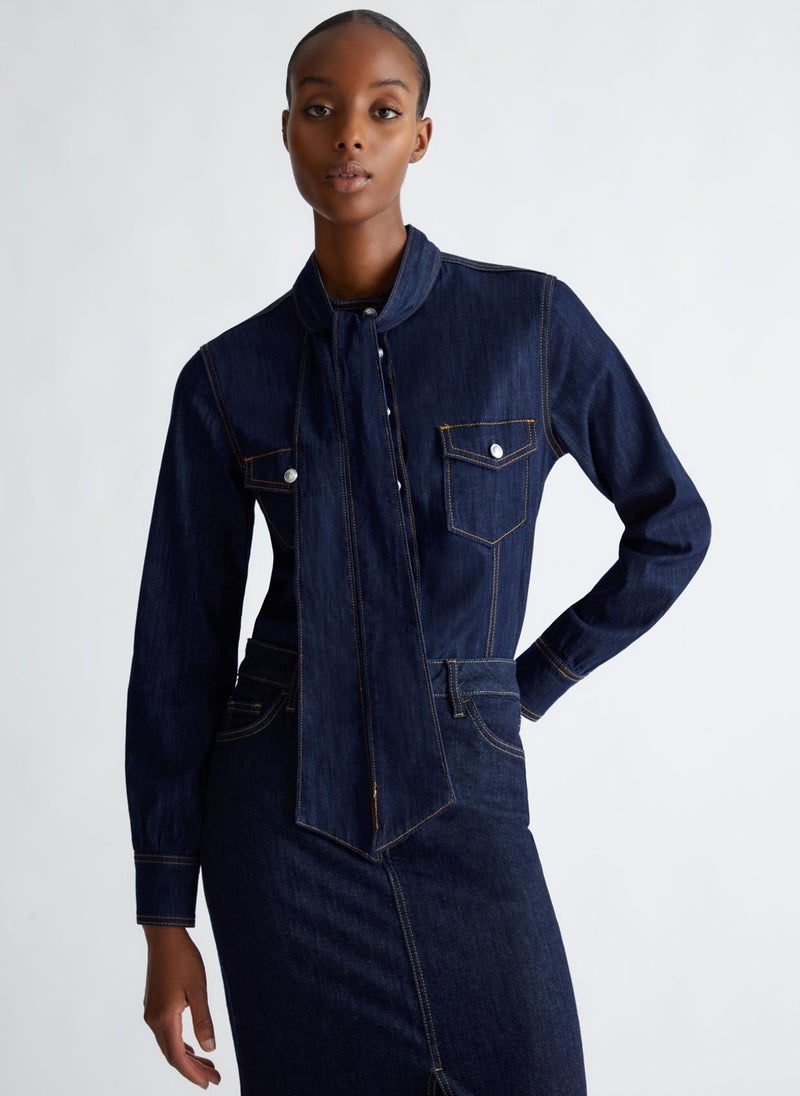 Liu Jo Denim bow shirt - Image 1