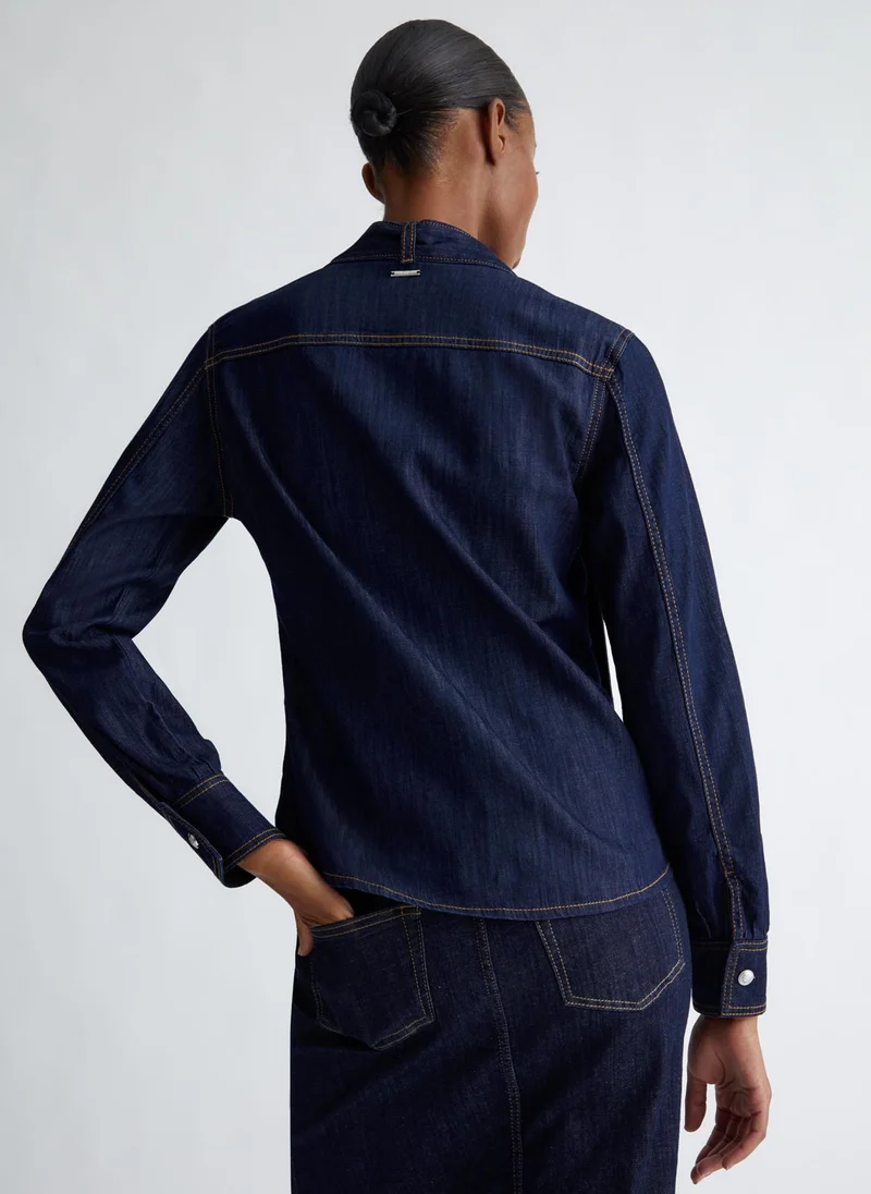 Liu Jo Denim bow shirt