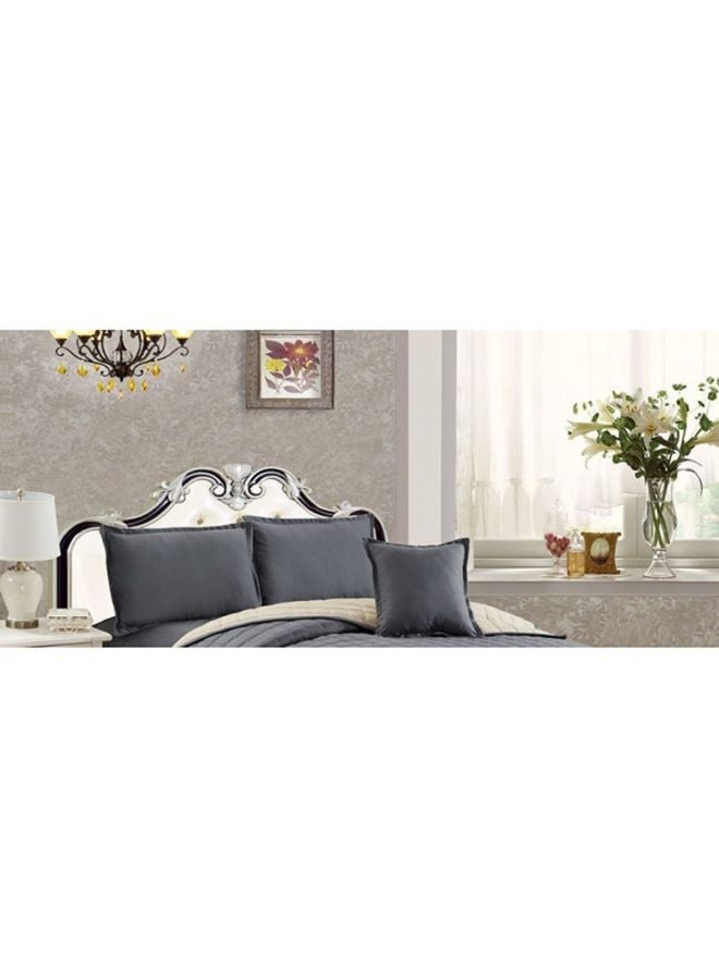 Moon 6-Piece Comforter Set microfiber Grey King - Image 2