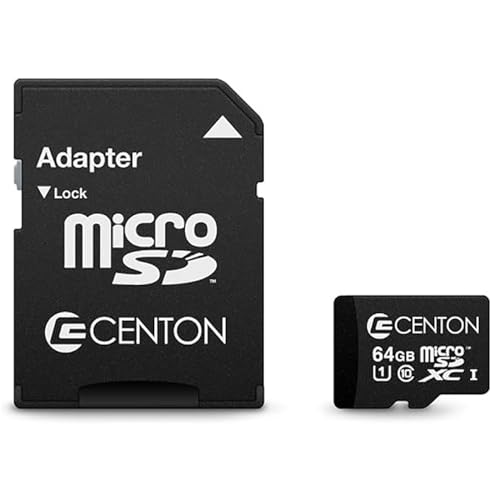 Centon 64GB Class 10 Micro SDXC Memory Card with Adapter by Centon, High Speed for Phones, Tablets, HD Videos & MSD Compatible Devices - Image 1