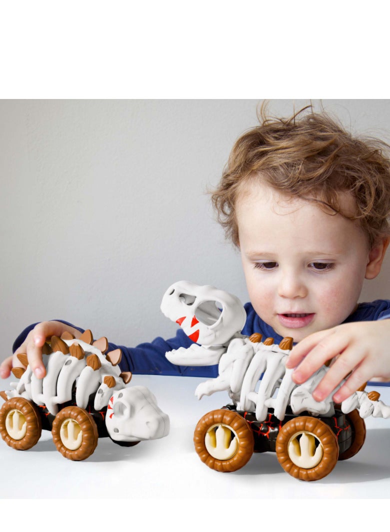 COZEEFY Dinosaur Car Truck Toys and Pull Back Vehicle ，Gift Toys Car for Kids Age 1-6 - Image 1