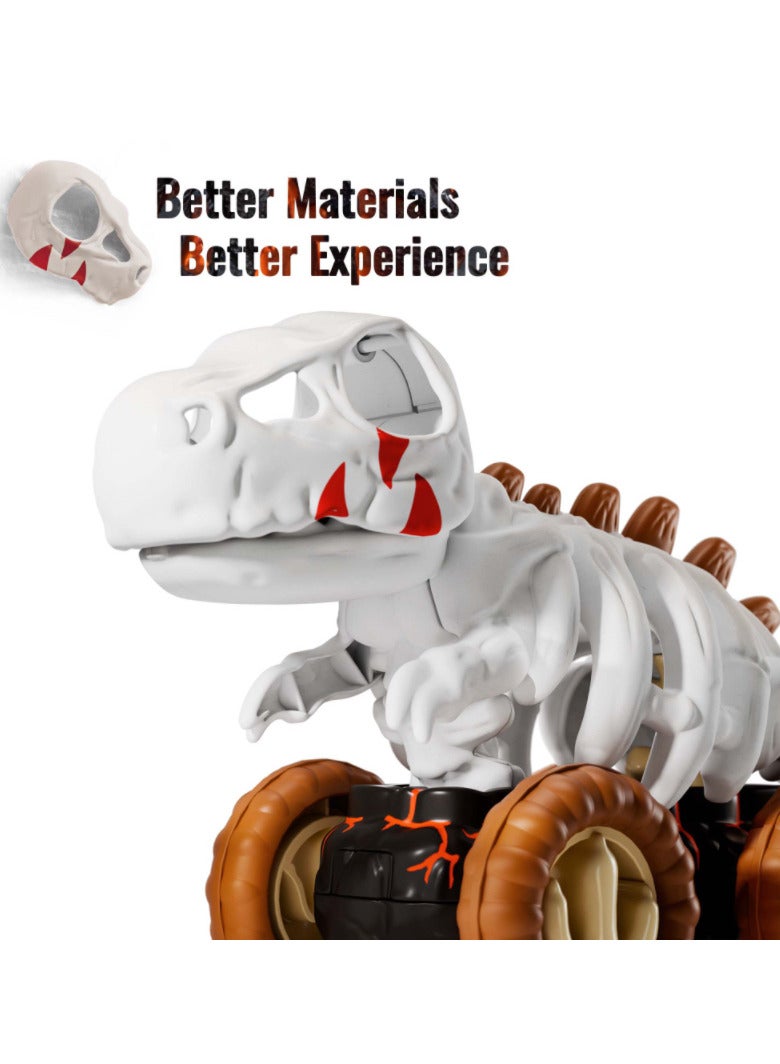 COZEEFY Dinosaur Car Truck Toys and Pull Back Vehicle ，Gift Toys Car for Kids Age 1-6 - Image 2