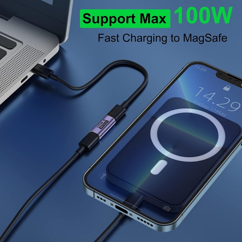 kaca محول USB C أنثى إلى أنثى، 100 واط PD، 40 جيجابت في الثانية، فيديو 8K@60Hz، موصل USB نوع C لموسع Thunderbolt 4/3، MacBook Pro/Air، لابتوب، جهاز لوحي، هاتف، قاعدة، محور - Image 2