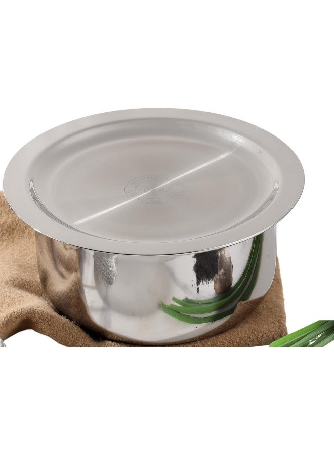 Vinod Platinum Triply Stainless Steel Tope/Boiling Pot/Cooking Pot/Patila with SS Lid - 2.5 Litre, 18 cm|SAS Metal|Induction and Gas Stove Friendly - Image 1