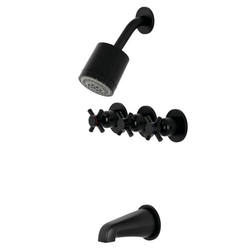 Kingston Brass KBX8130DX Concord Tub and Shower Faucet, Matte Black, 7.13 x 10.56 x 5.13 - Image 4