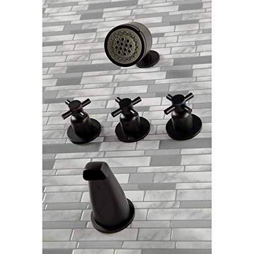 Kingston Brass KBX8130DX Concord Tub and Shower Faucet, Matte Black, 7.13 x 10.56 x 5.13 - Image 2
