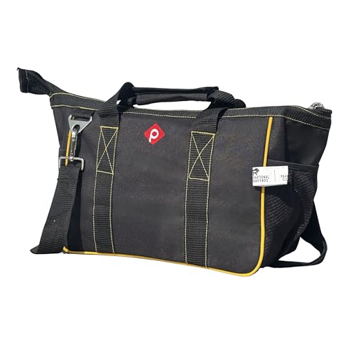 PAHAL 14 Inch Heavy Duty Nylon Tool Bag Waterproof | Electrician, Plumber, Technician Tool Organizer | Multi Pocket Durable Tool Storage Bag with Shoulder Strap (Yellow, Medium) - Image 1