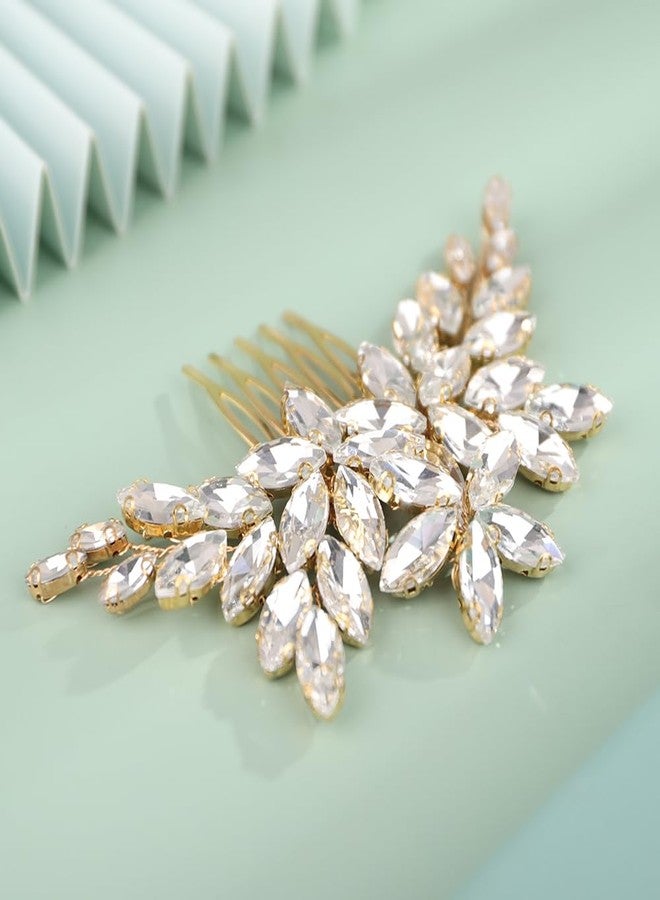 BERYUAN Hair Comb, Women Girls Bridal Crystal Rhinestone Wedding Headpiece, Silver Gold Wedding Hair Accessories, Bridal Headband for Brides Bridesmaid - Image 4