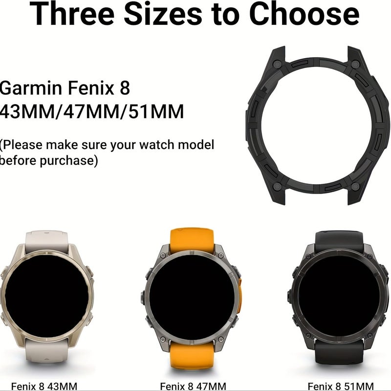 غطاء ناعم واقٍ لـ Garmin Fenix 8 برتقالي 51 مم - Image 4
