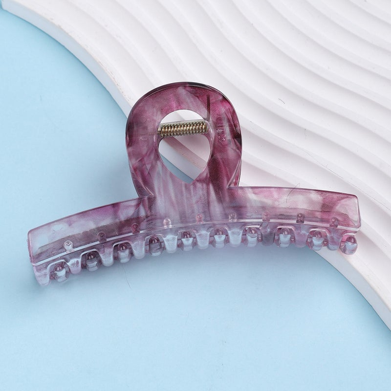 Generic New Oil Painting Hair Claw Large Capacity11 a word clip ink purple 11 a word clip ink purple