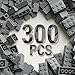 RWDTER 300 Piece Building Bricks Bulk 6 Size Classic Mixed Building Block Set Compatible with Lego and Major Brands Suitable for Boys and Girls Over 6 Years Old Gray - Image 2