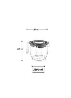 dunya Dunya Graduated Mixing Jug -Mixing Bowl With Cover 2200ml-Blue-Turkey Made  - Image 3