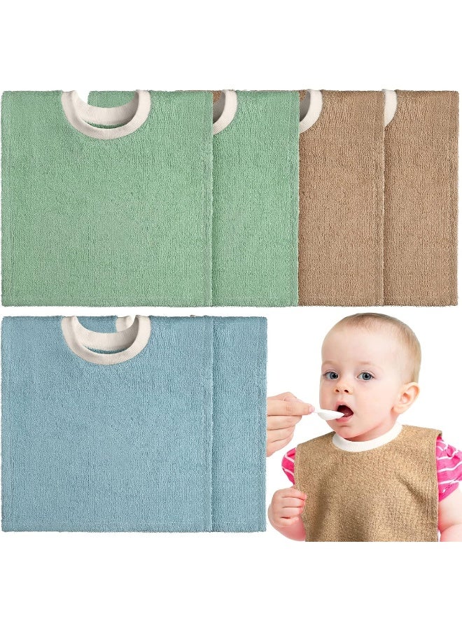 Foaincore 6 Pcs Pullover Baby Bibs Cotton Terry Toddler Bibs Absorbent Infant Bibs for Feeding and Drooling Towel Slip on Bib - Image 1