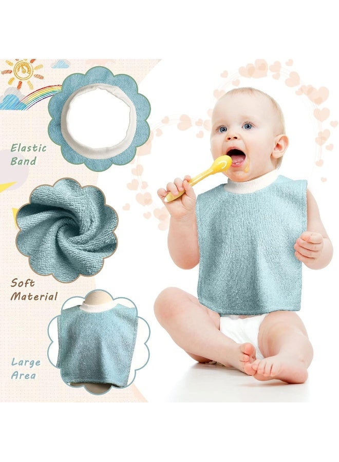 Foaincore 6 Pcs Pullover Baby Bibs Cotton Terry Toddler Bibs Absorbent Infant Bibs for Feeding and Drooling Towel Slip on Bib - Image 3