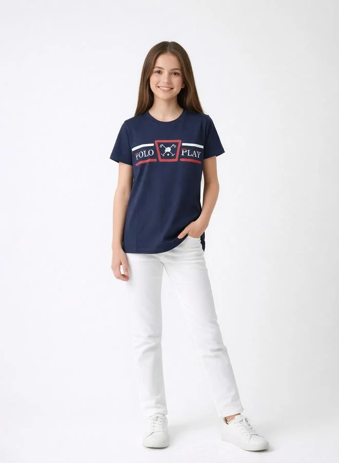 Polo Play Teen Girls Logo Print T-Shirt