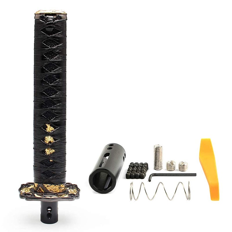 WENJTP Katana Automatic Shift Knob for LockButton Automatic TransmissionIndividuality Samurai Sword Gear Shifter Black Black20cm