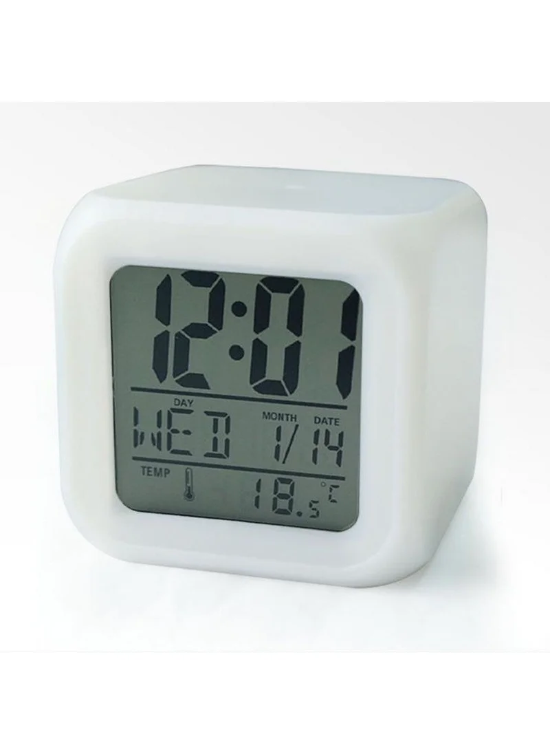 WHB Color Changing Cube Alarm Table Clock