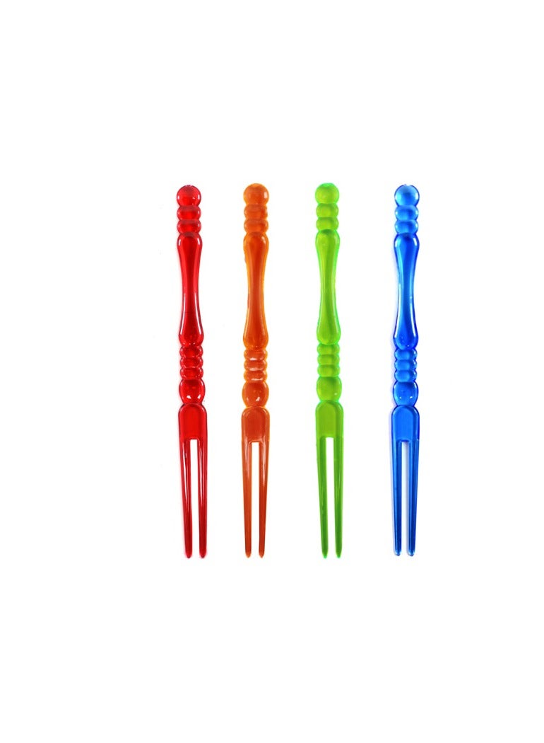 PARTY FUN Plastic Frout Fork Assorted Clr. 50Pcs - Image 1