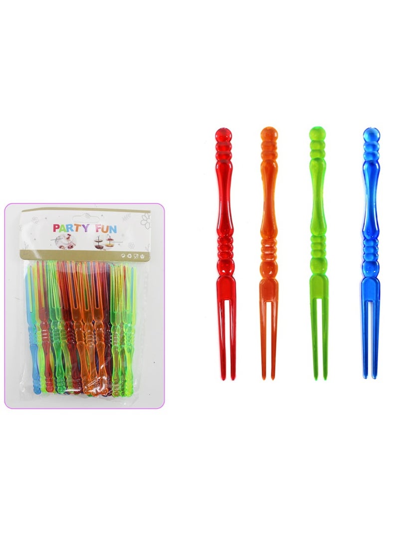 PARTY FUN Plastic Frout Fork Assorted Clr. 50Pcs - Image 2